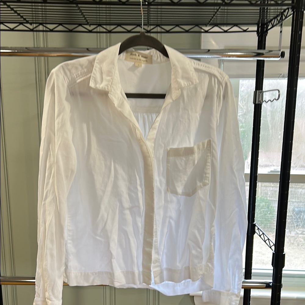 Cloth and Stone White Button-Up Shirt